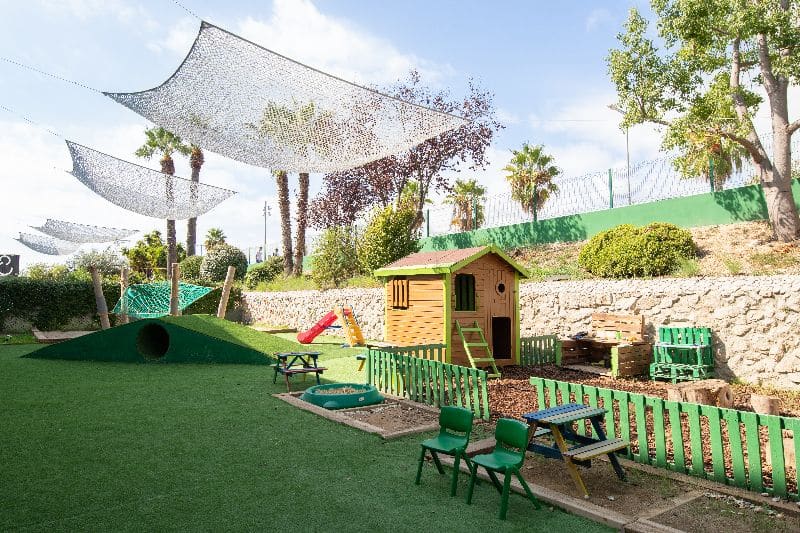 The Outdoors space for the kindergarden children at the Olive Tree School
