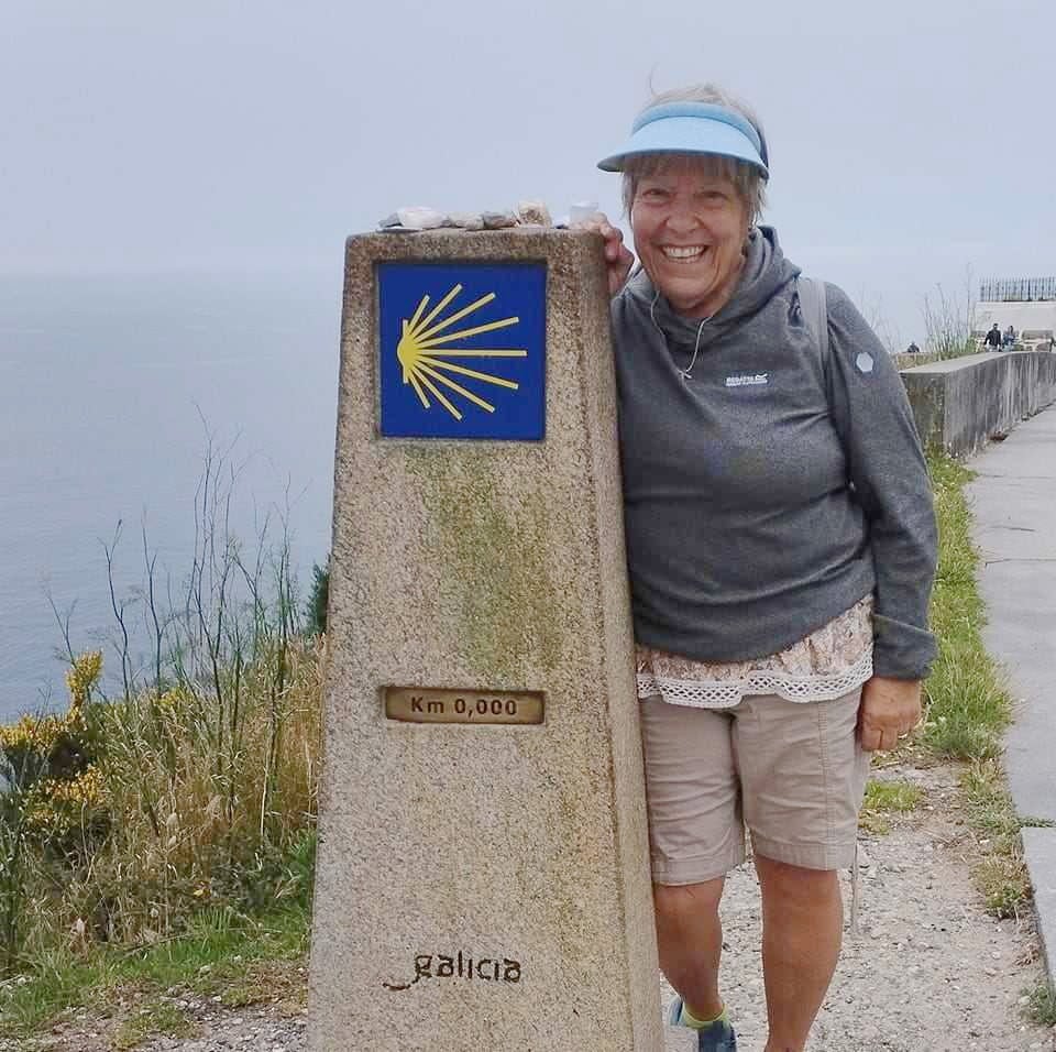 American, Patti Addington doing the camino in Galicia