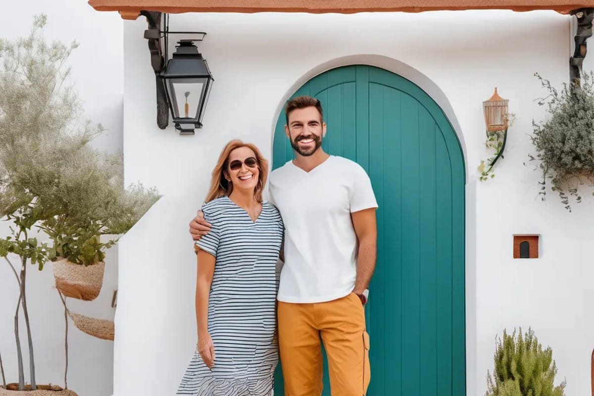 Happy homeowners with house inusrance in Spain