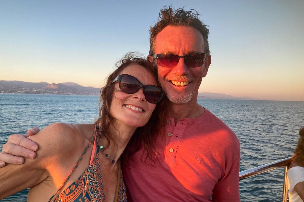 Sean and Claire relaxing in Málaga.